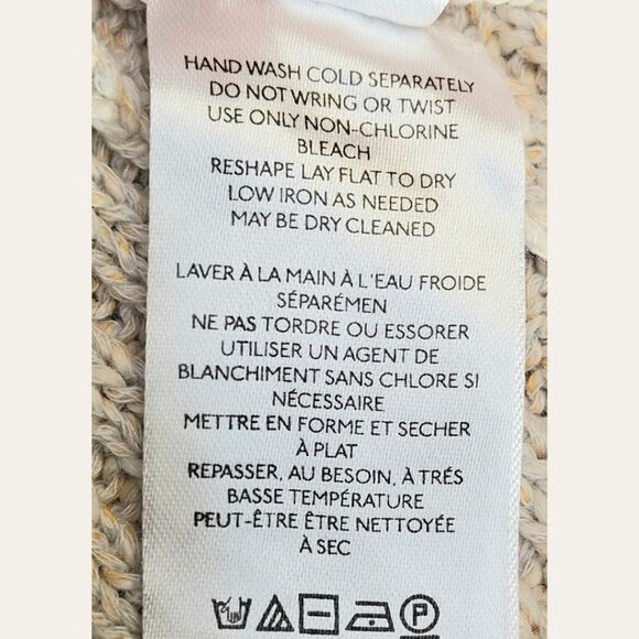 💥Free People XL Zip Front Cable Knit Sweater Mini Dress Beige Boho Cozy Chic - Picture 11 of 15